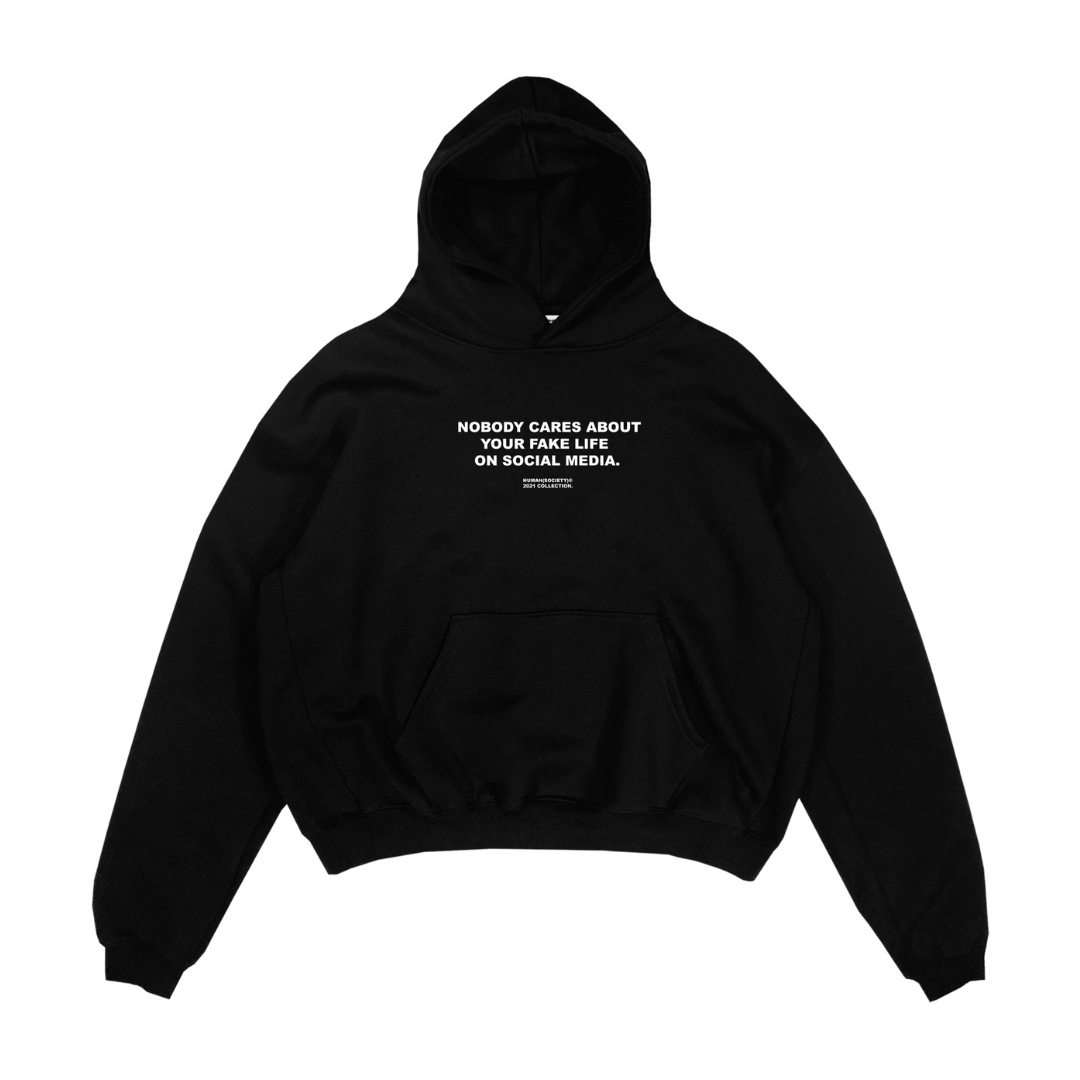 Nobody Cares Hoodie Human Society shop at good times.ae Good Times