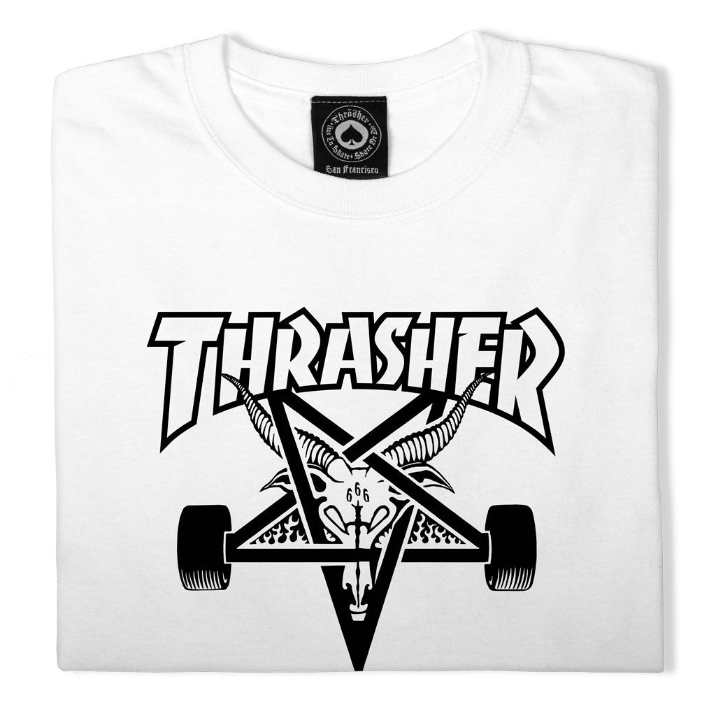 Black and white top thrasher shirt