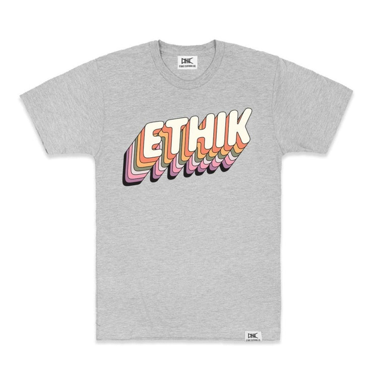 Triple Stack Tee, Grey from Ethik | Shop online at good-times.ae | Online Streetwear and Skate Shop in Dubai