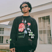 Pixel Floral Knit Jumper from Taka Original | Shop online at good-times.ae | Online Streetwear and Skate Shop in Dubai