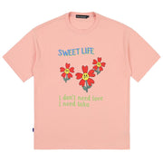 Sweet Life Flower T-Shirt, Salmon from Taka Original | Shop online at good-times.ae | Online Streetwear and Skate Shop in Dubai