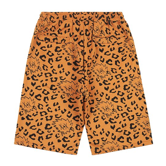 Leopard Print Logo Shorts, Brown from Taka Original | Shop online at good-times.ae | Online Streetwear and Skate Shop in Dubai