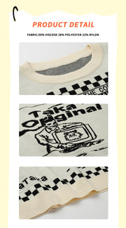 Moody Bob Mosaic Knit Jumper, Black from Taka Original | Shop online at good-times.ae | Online Streetwear and Skate Shop in Dubai