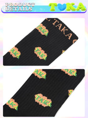 Printed Logo Socks from Taka Original | Shop online at good-times.ae | Online Streetwear and Skate Shop in Dubai