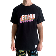 Triple Stack Tee, Black from Ethik | Shop online at good-times.ae | Online Streetwear and Skate Shop in Dubai