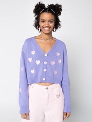 Heart Explosion Crop Cardigan from Minga London | Shop online at good-times.ae | Online Streetwear and Skate Shop in Dubai
