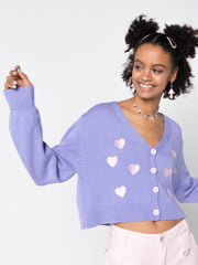 Heart Explosion Crop Cardigan from Minga London | Shop online at good-times.ae | Online Streetwear and Skate Shop in Dubai