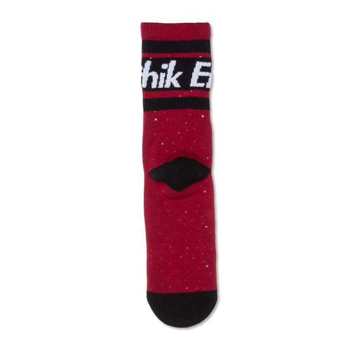 Speckled Crew Socks, Maroon from Ethik | Shop online at good-times.ae | Online Streetwear and Skate Shop in Dubai