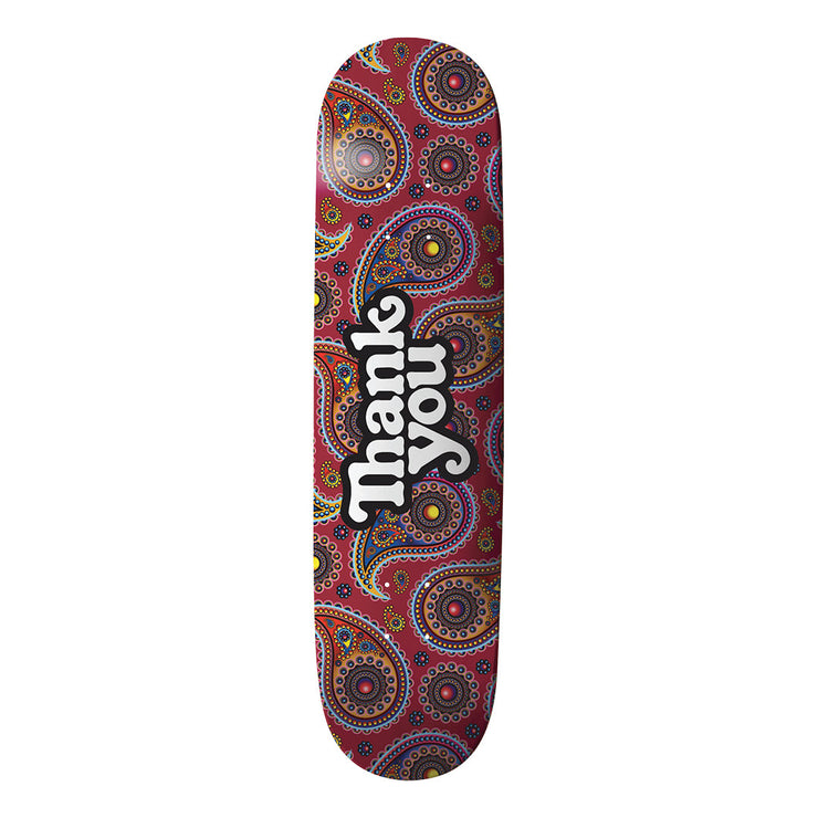 Paisley Logo 8.5 Skateboard Deck from Thank You Skateboards | Shop online at good-times.ae | Online Streetwear and Skate Shop in Dubai