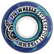 Pig Wheels Supercruiser Swirl Blue 58MM 85A Wheels from Pig Wheels | Shop online at good-times.ae | Online Streetwear and Skate Shop in Dubai