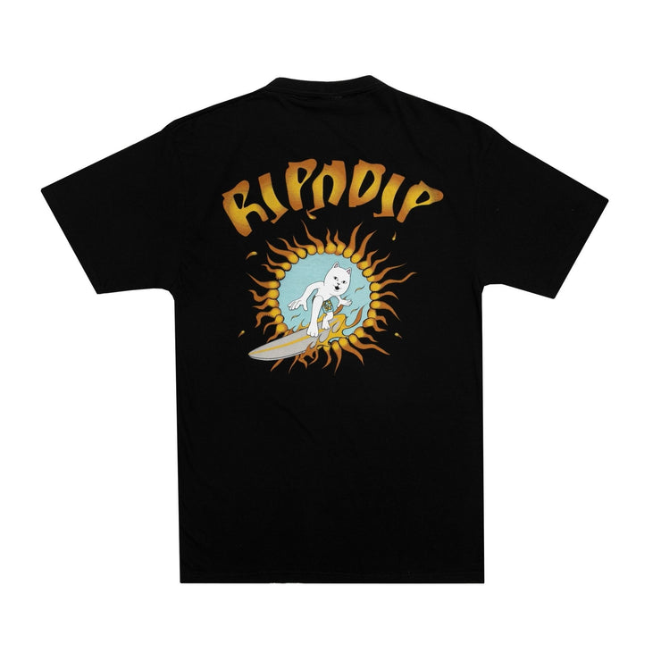 Surfs Up Tee, Black from Ripndip | Shop online at good-times.ae | Online Streetwear and Skate Shop in Dubai
