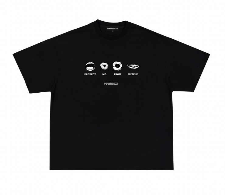 Protect Me Black Tee from Human Society | Shop online at good-times.ae | Online Streetwear and Skate Shop in Dubai