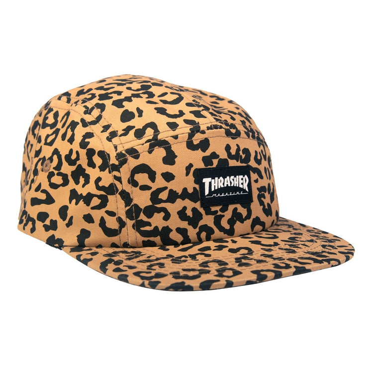 Thrasher 5 Panel Hat, Cheetah Print from Thrasher | Shop online at good-times.ae | Online Streetwear and Skate Shop in Dubai