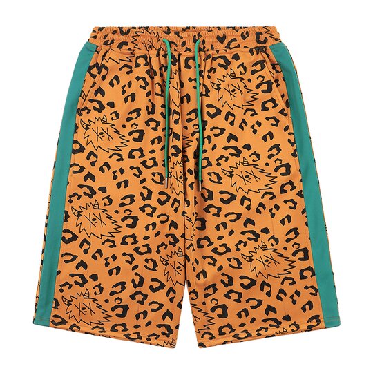Leopard Print Logo Shorts, Brown from Taka Original | Shop online at good-times.ae | Online Streetwear and Skate Shop in Dubai