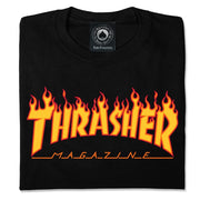 Thrasher Flame Logo T-Shirt, Black from Thrasher | Shop online at good-times.ae | Online Streetwear and Skate Shop in Dubai