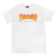 Thrasher Flame Logo T-Shirt, White from Thrasher | Shop online at good-times.ae | Online Streetwear and Skate Shop in Dubai