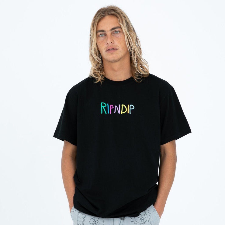 Embroidered Logo Tee from Ripndip | Shop online at good-times.ae | Online Streetwear and Skate Shop in Dubai