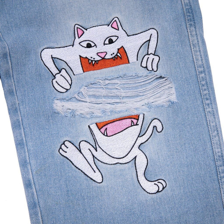 Peace No Love Denim Pants from Ripndip | Shop online at good-times.ae | Online Streetwear and Skate Shop in Dubai